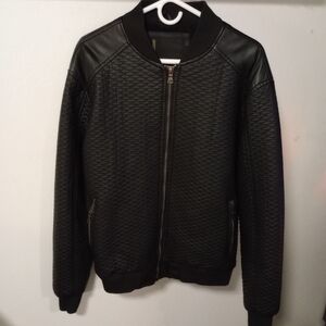 Vintage Robert Phillipe Quilted Pleather Bomber Jacket XL